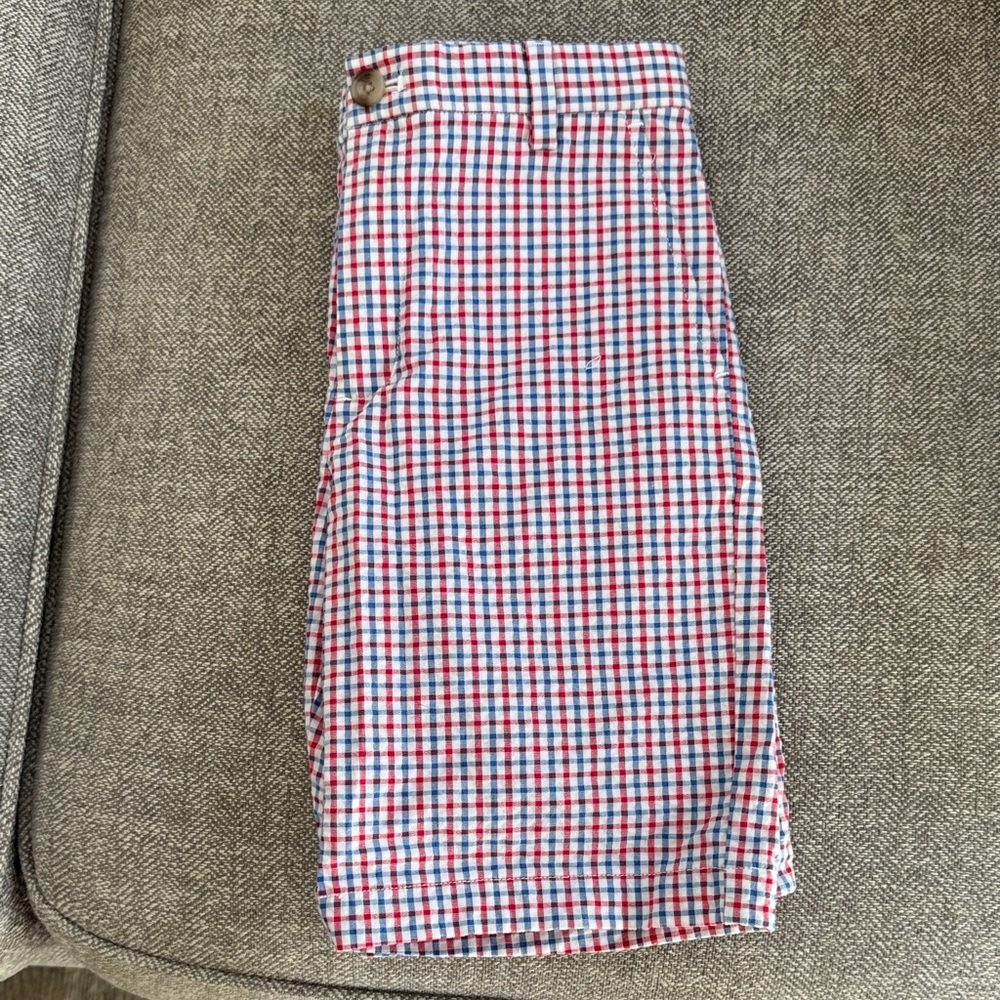 Vineyard Vines Red and Blue Checkered Kids Shorts